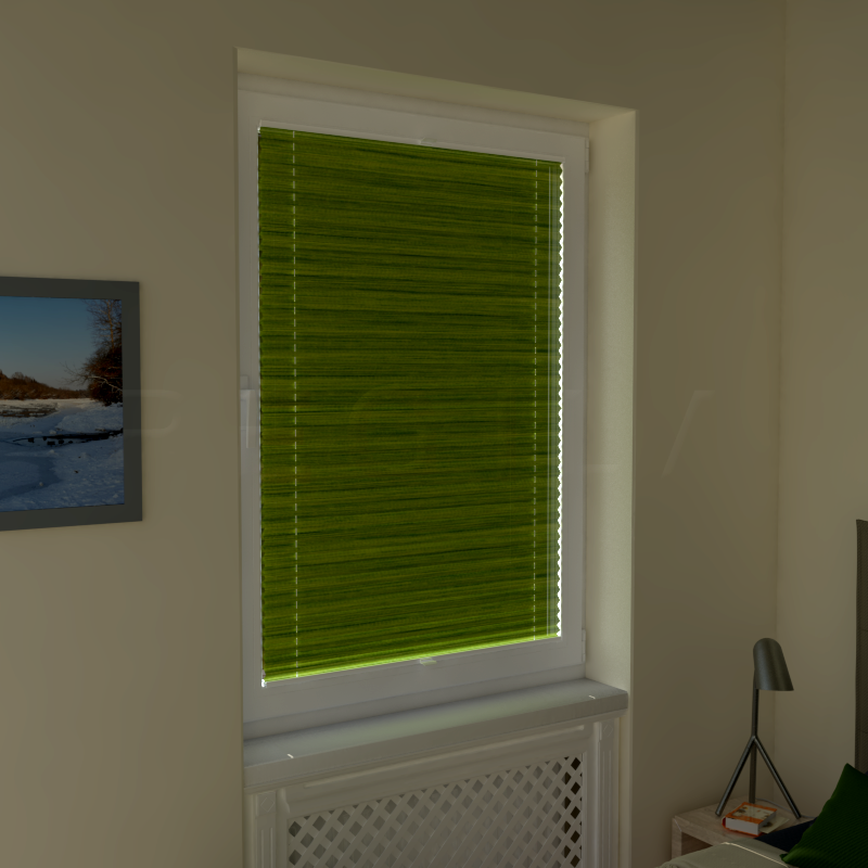 Plisuotos žaliuzės,  tekstūruotas, Žalia