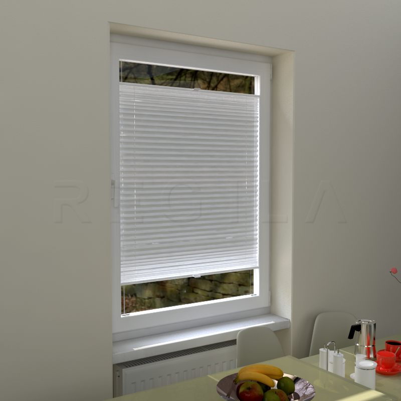 Plisuotos žaliuzės,  tekstūruotas, Balta