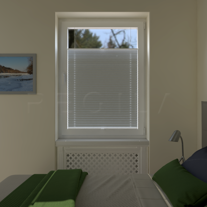 Plisuotos žaliuzės,  tekstūruotas, Pilka