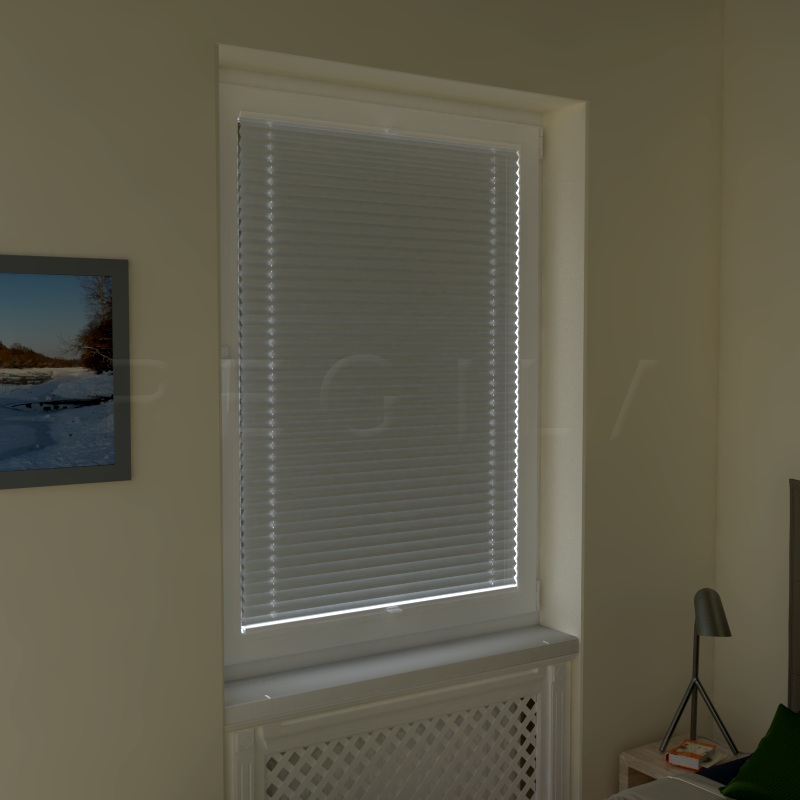 Plisuotos žaliuzės,  tekstūruotas, Pilka