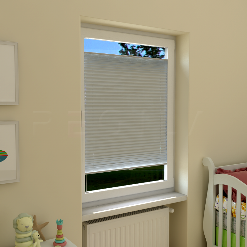 Plisuotos žaliuzės,  tekstūruotas, Pilka