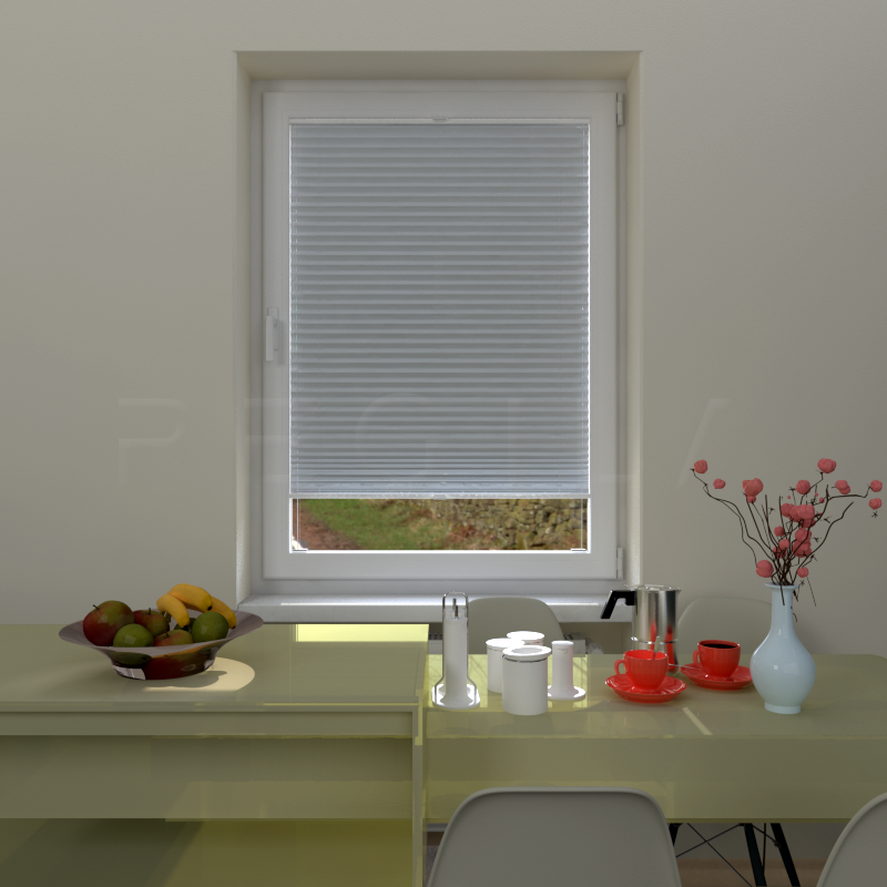 Plisuotos žaliuzės,  tekstūruotas, Pilka