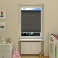 Plisuotos žaliuzės,  tekstūruotas, Pilka