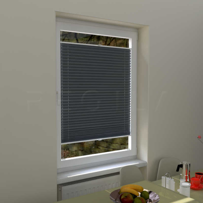 Plisuotos žaliuzės,  tekstūruotas, Pilka