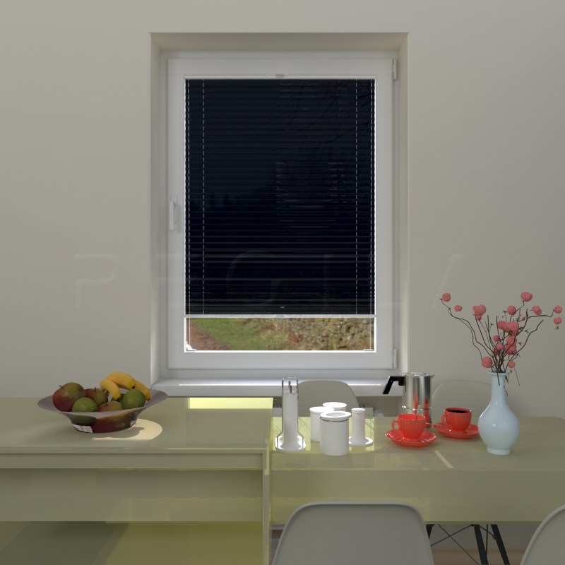 Plisuotos žaliuzės,  tekstūruotas, Mėlyna