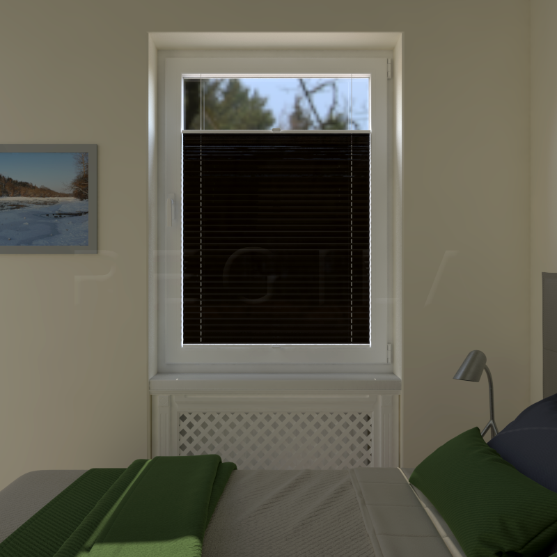 Plisuotos žaliuzės,  tekstūruotas, Ruda