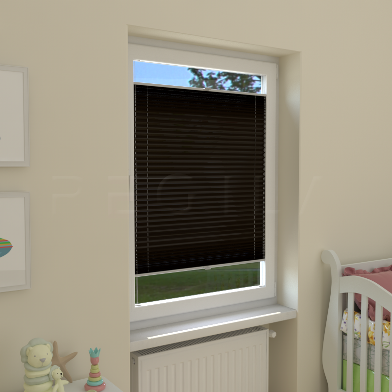 Plisuotos žaliuzės,  tekstūruotas, Ruda