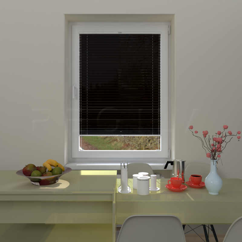 Plisuotos žaliuzės,  tekstūruotas, Ruda