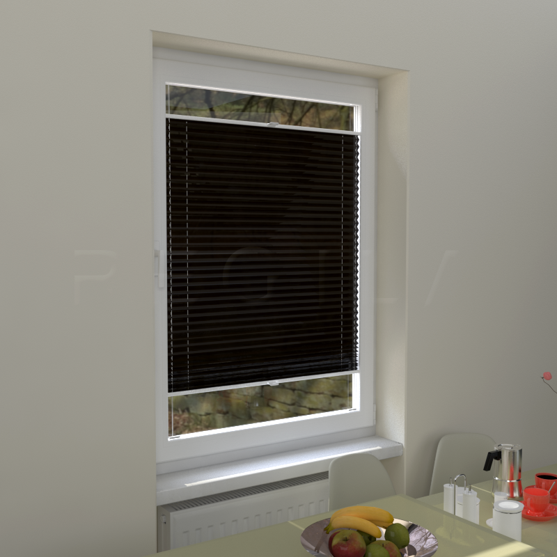 Plisuotos žaliuzės,  tekstūruotas, Ruda