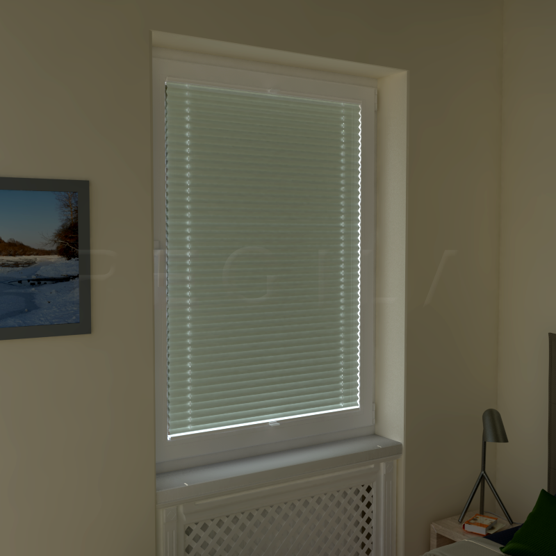 Plisuotos žaliuzės,  tekstūruotas, Žalia