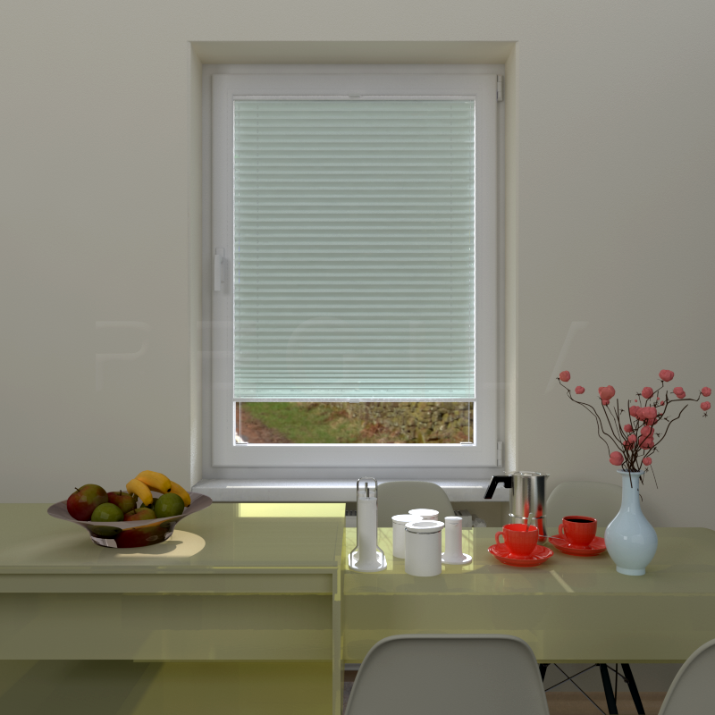 Plisuotos žaliuzės,  tekstūruotas, Žalia