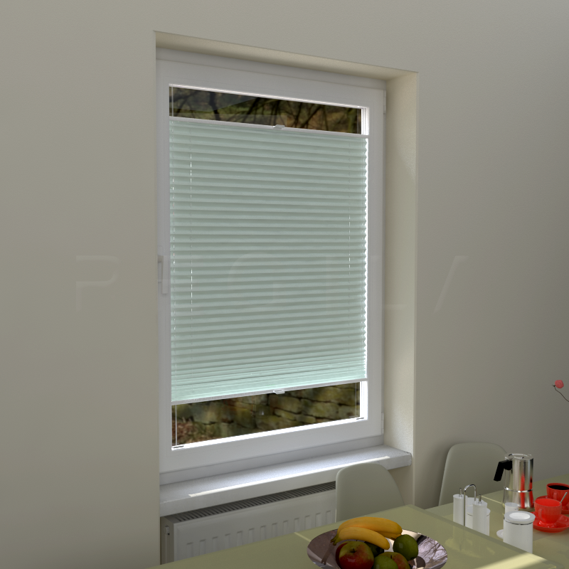 Plisuotos žaliuzės,  tekstūruotas, Žalia