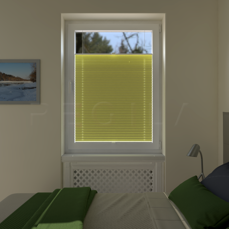 Plisuotos žaliuzės,  tekstūruotas, Geltona