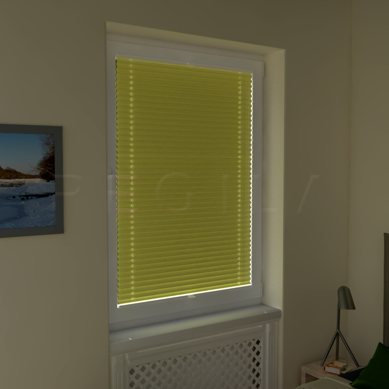 Plisuotos žaliuzės,  tekstūruotas, Geltona
