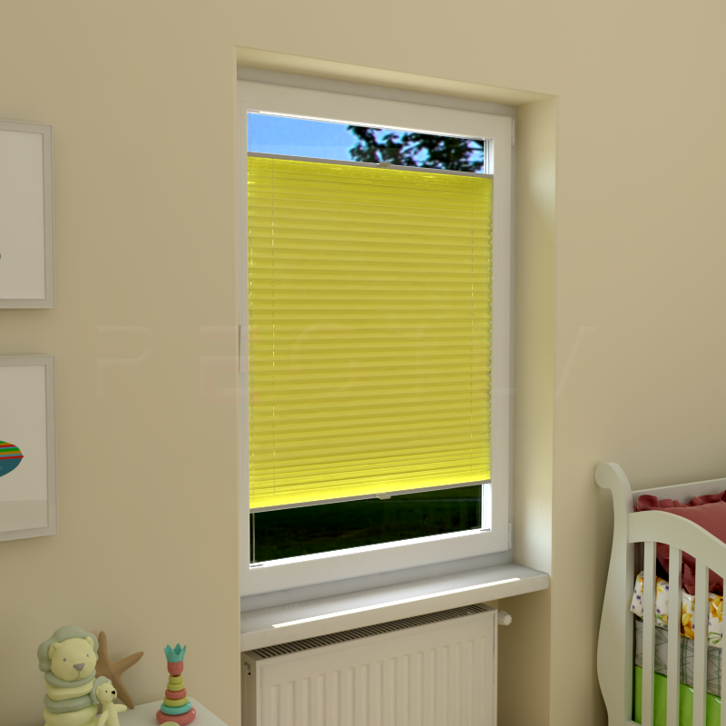 Plisuotos žaliuzės,  tekstūruotas, Geltona