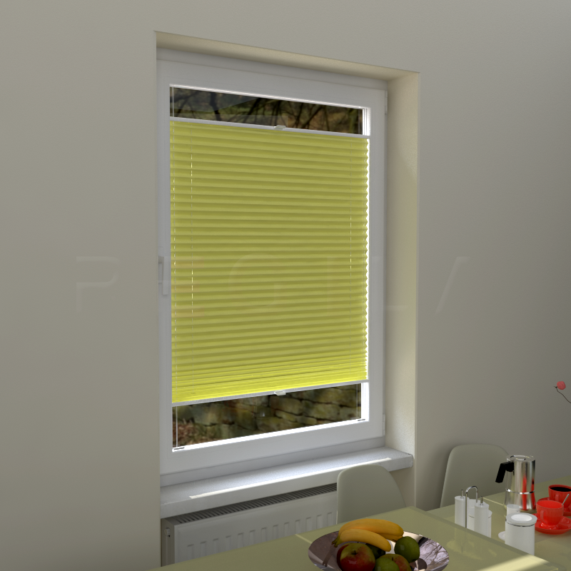 Plisuotos žaliuzės,  tekstūruotas, Geltona