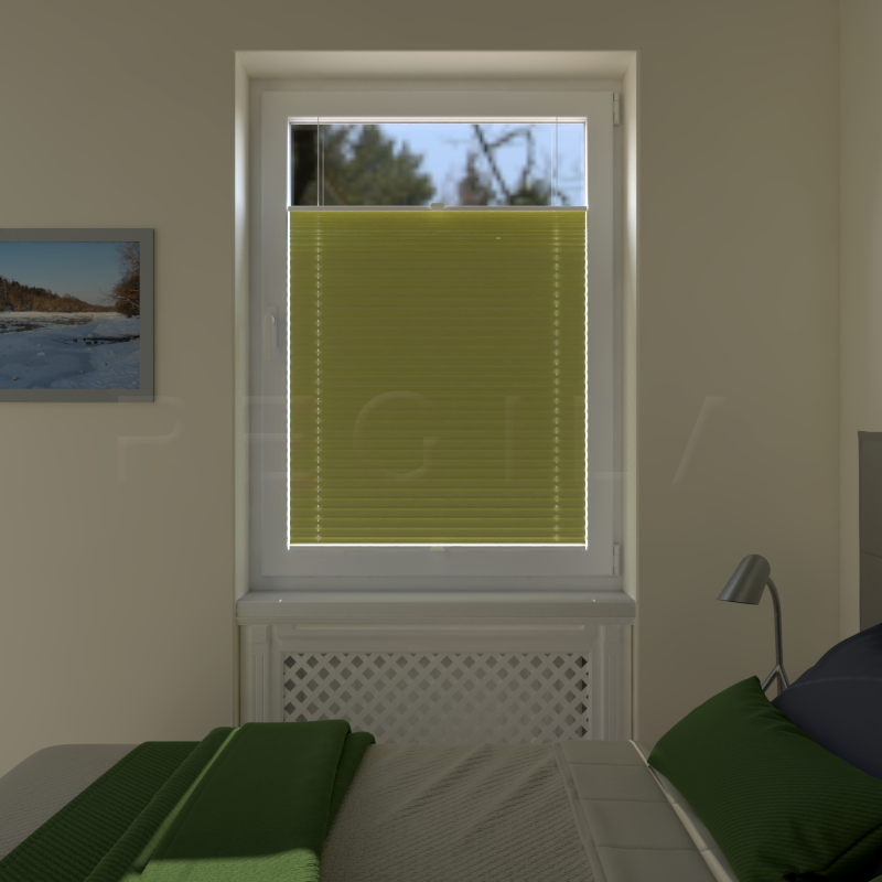 Plisuotos žaliuzės,  tekstūruotas, Žalia