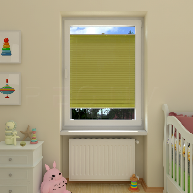 Plisuotos žaliuzės,  tekstūruotas, Žalia