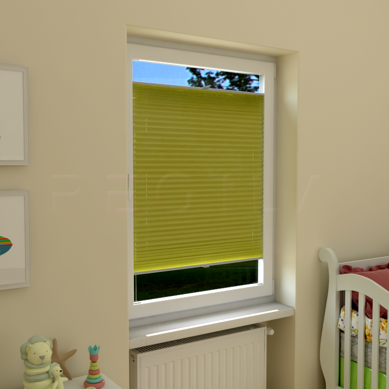 Plisuotos žaliuzės,  tekstūruotas, Žalia