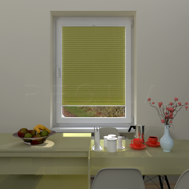 Plisuotos žaliuzės,  tekstūruotas, Žalia
