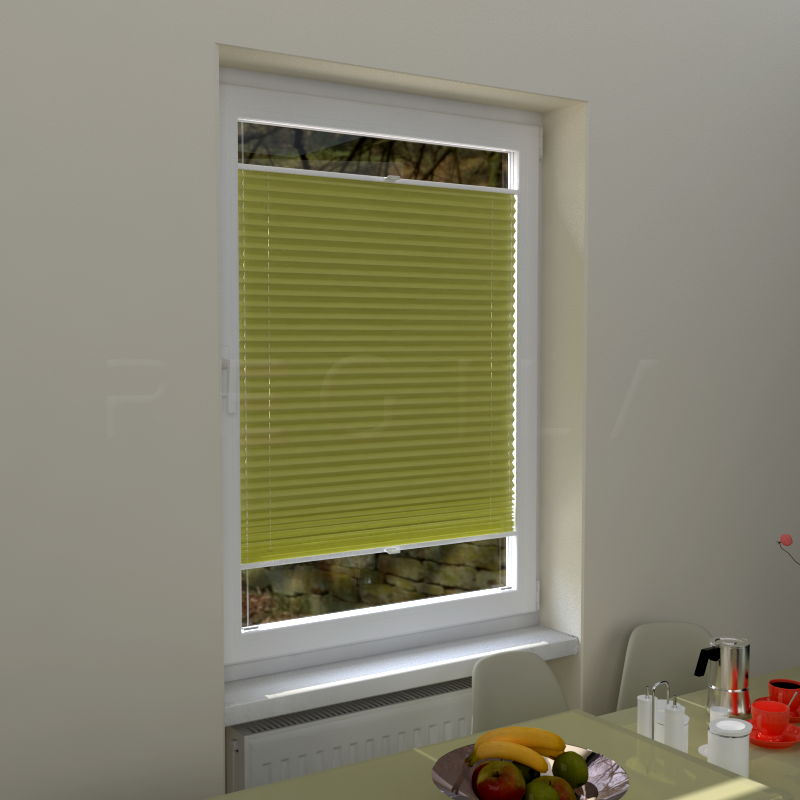 Plisuotos žaliuzės,  tekstūruotas, Žalia