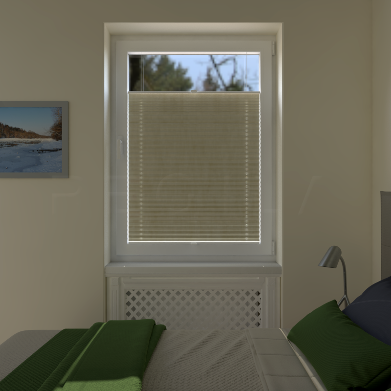 Plisuotos žaliuzės,  tekstūruotas, Smėlio