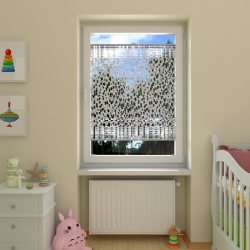 Plisuotos žaliuzės,  skaidrus, Balta