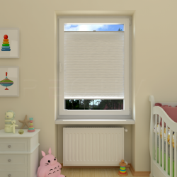 Plisuotos žaliuzės,  vienspalvis, Balta