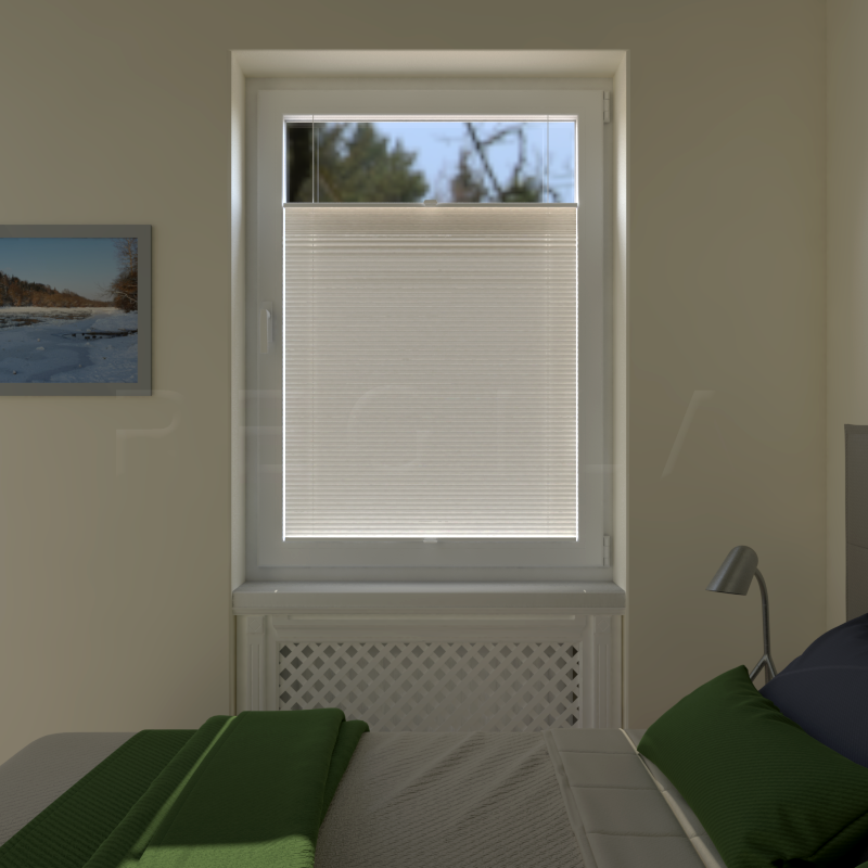 Plisuotos žaliuzės,  vienspalvis, Smėlio