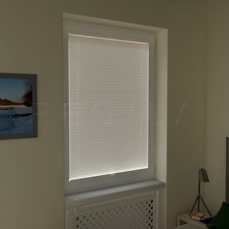 Plisuotos žaliuzės,  vienspalvis, Smėlio