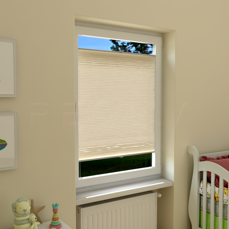 Plisuotos žaliuzės,  vienspalvis, Smėlio