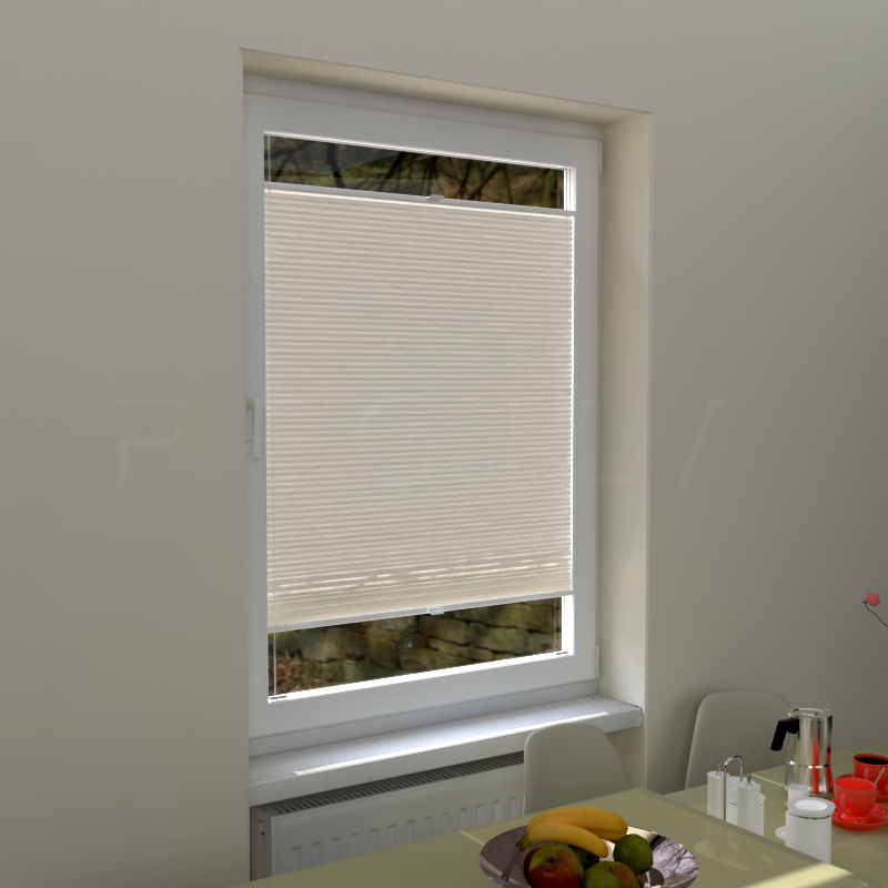 Plisuotos žaliuzės,  vienspalvis, Smėlio