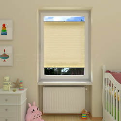 Plisuotos žaliuzės,  vienspalvis, Geltona