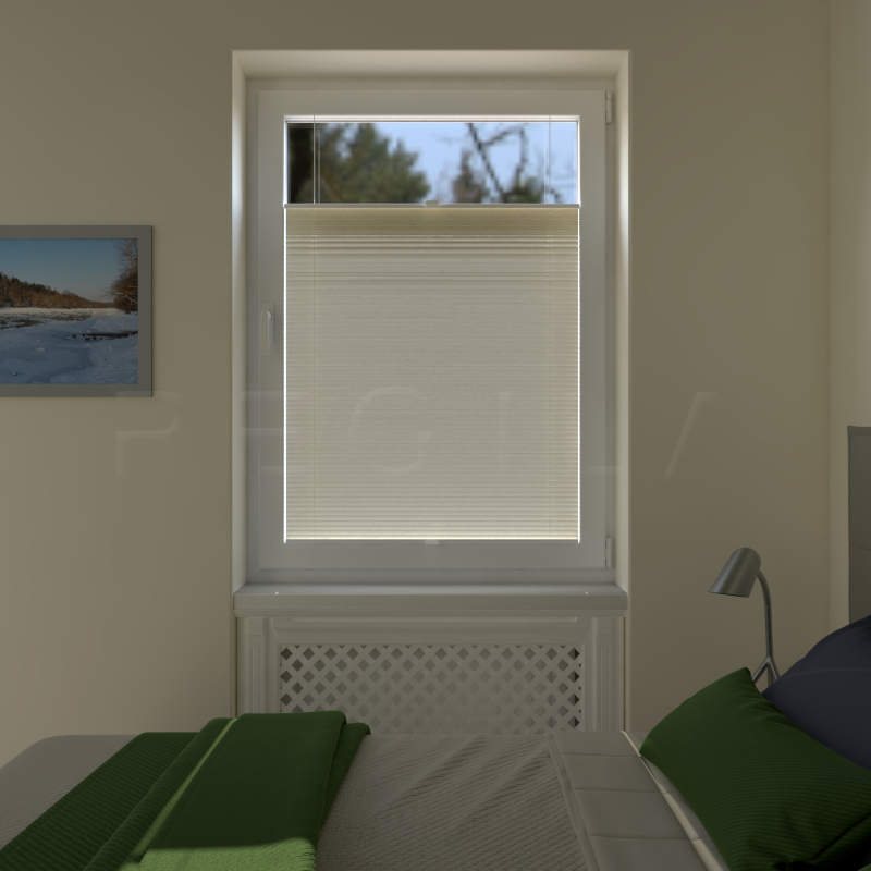 Plisuotos žaliuzės,  vienspalvis, Geltona