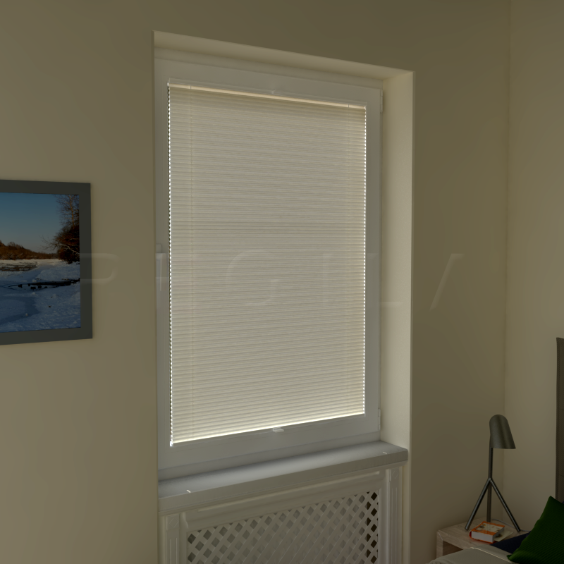 Plisuotos žaliuzės,  vienspalvis, Geltona