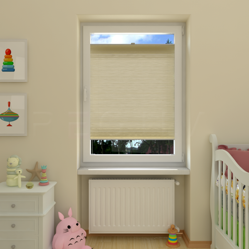 Plisuotos žaliuzės,  vienspalvis, Geltona