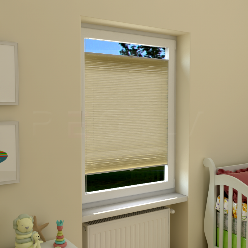 Plisuotos žaliuzės,  vienspalvis, Geltona