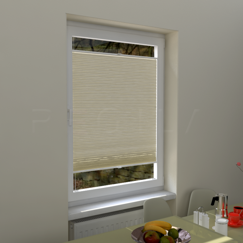 Plisuotos žaliuzės,  vienspalvis, Geltona