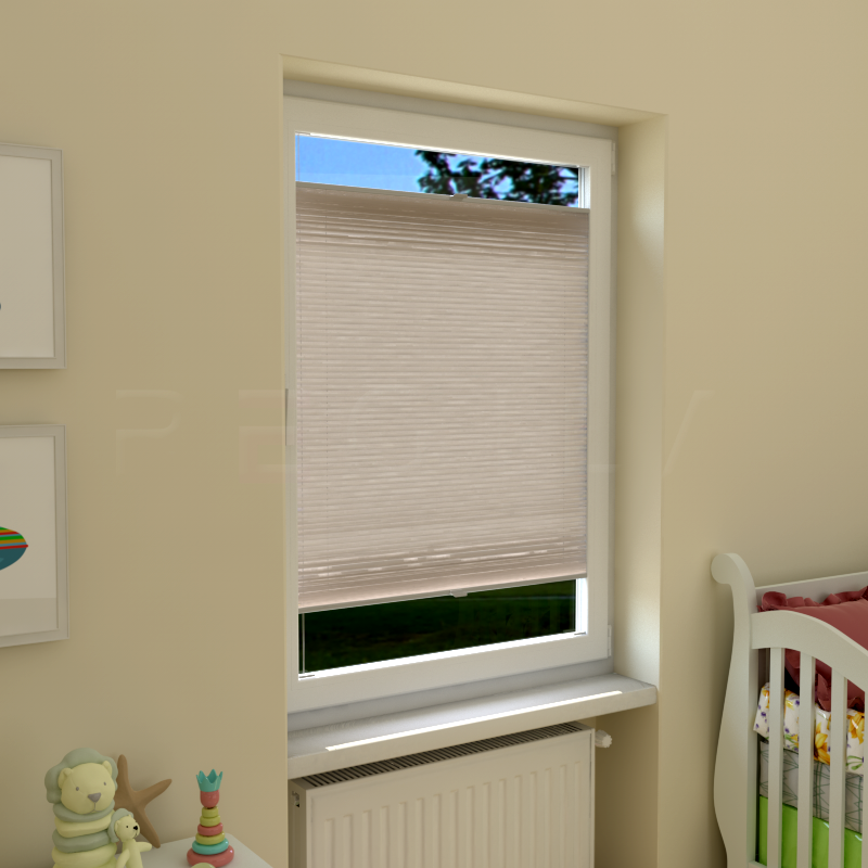 Plisuotos žaliuzės,  vienspalvis, Smėlio