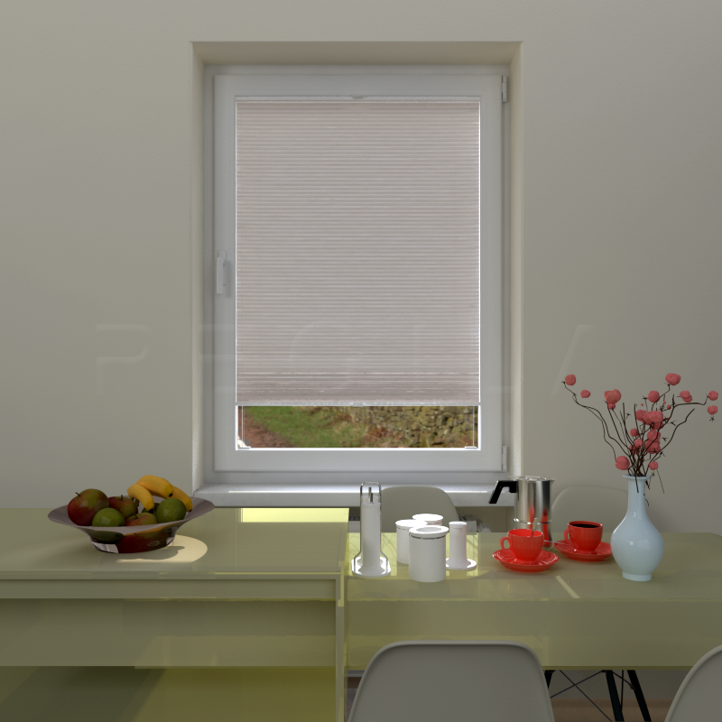 Plisuotos žaliuzės,  vienspalvis, Smėlio