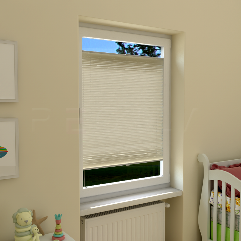 Plisuotos žaliuzės,  vienspalvis, Smėlio