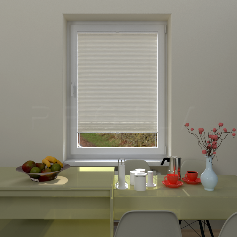 Plisuotos žaliuzės,  vienspalvis, Smėlio