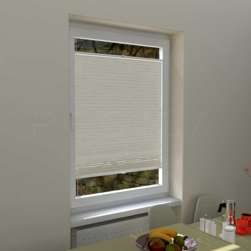 Plisuotos žaliuzės,  vienspalvis, Smėlio