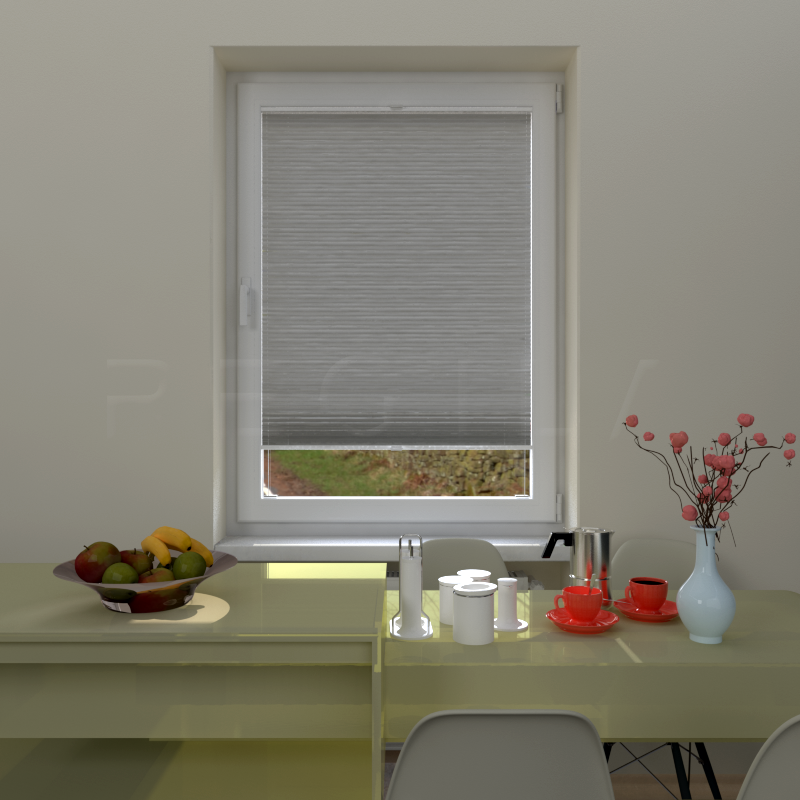 Plisuotos žaliuzės,  vienspalvis, Smėlio