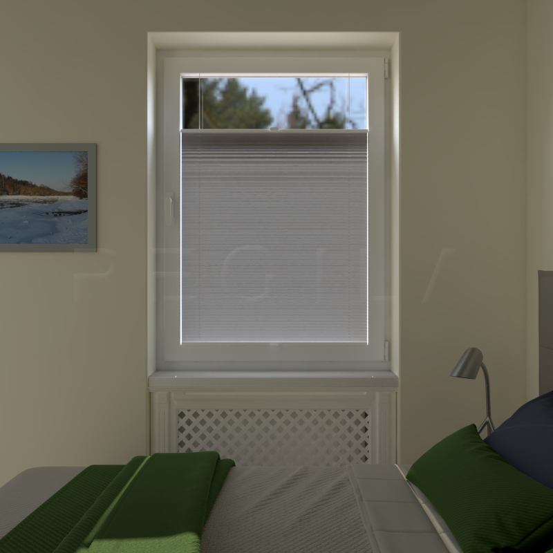 Plisuotos žaliuzės,  vienspalvis, Ruda