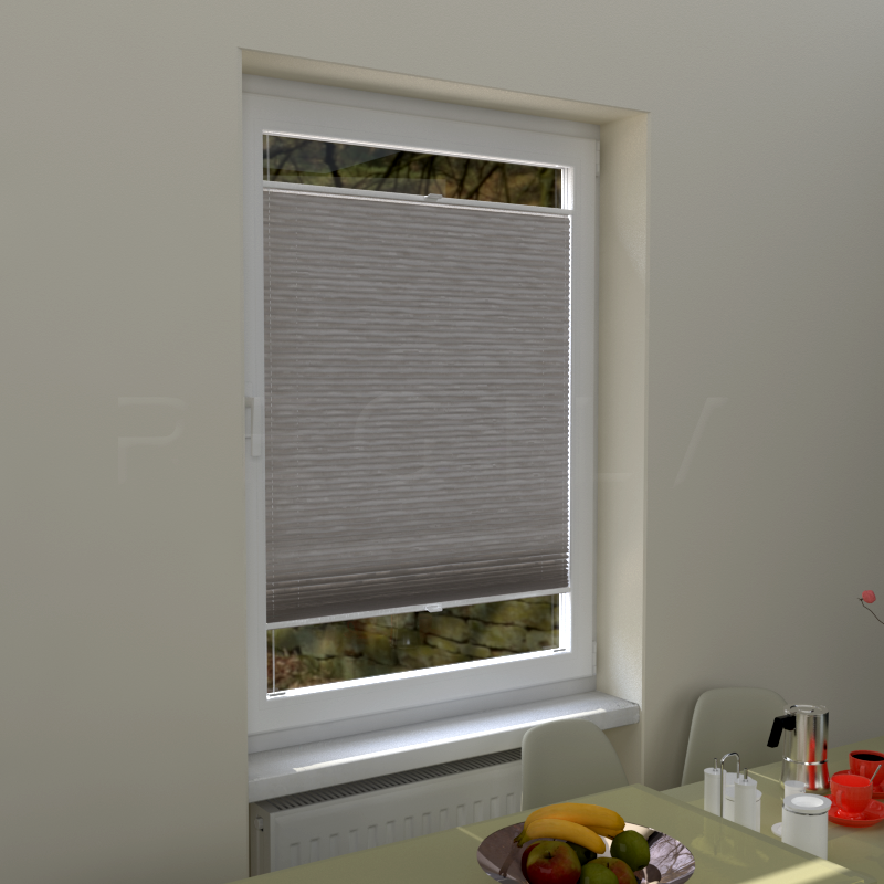 Plisuotos žaliuzės,  vienspalvis, Ruda