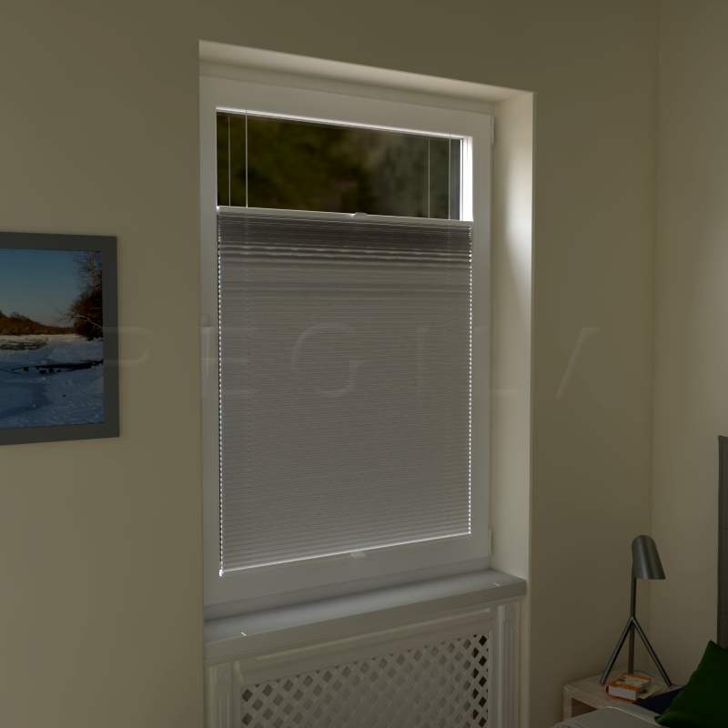 Plisuotos žaliuzės,  vienspalvis, Pilka