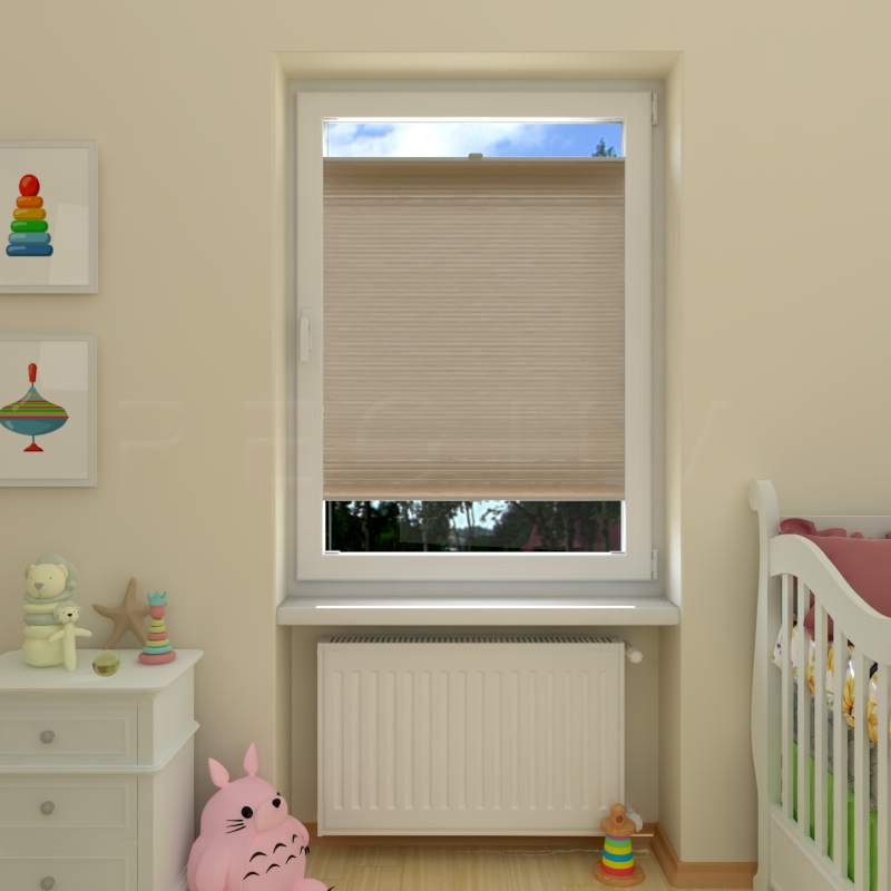 Plisuotos žaliuzės,  vienspalvis, Geltona