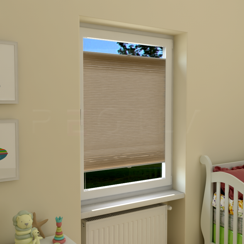 Plisuotos žaliuzės,  vienspalvis, Geltona