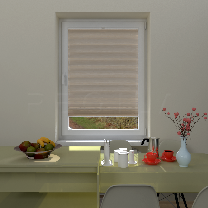 Plisuotos žaliuzės,  vienspalvis, Geltona